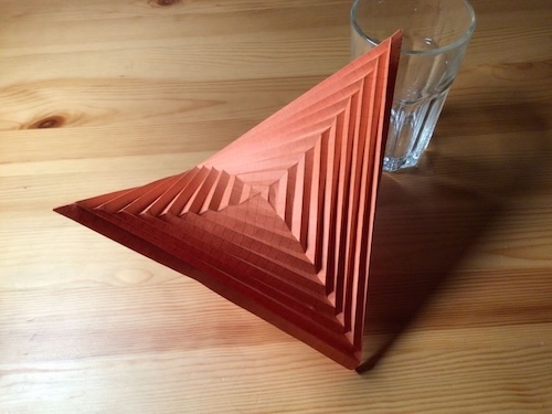 An origami hyperbolic paraboloid