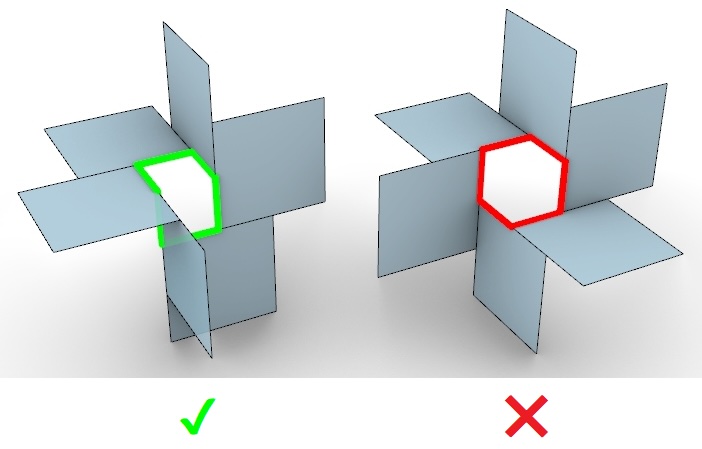 6 squares, taped to form 3D hexagon.
