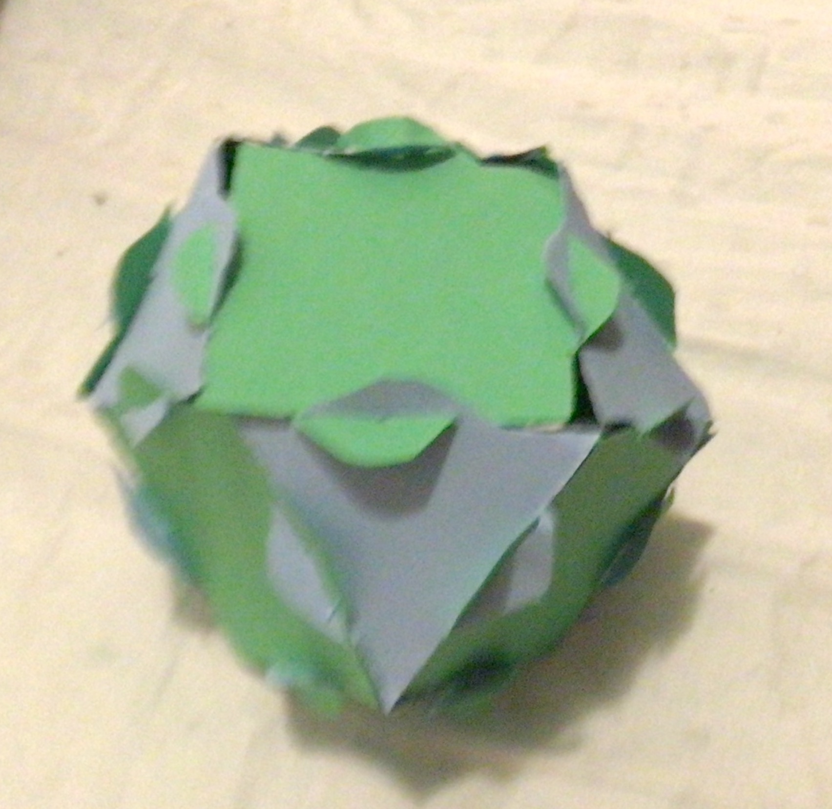 paper model of a cuboctahedron