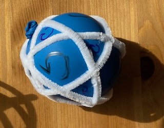 Now the icosohedron is full of a baloon. 