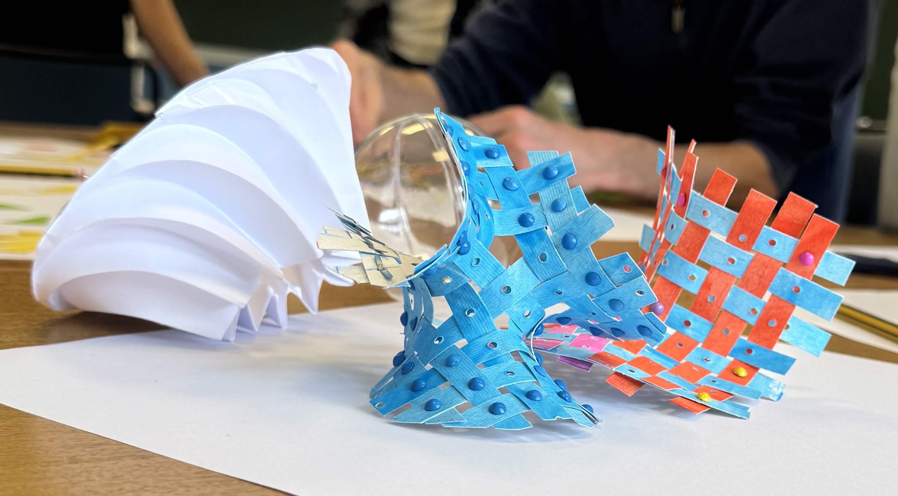 Several math objects arranged on the table