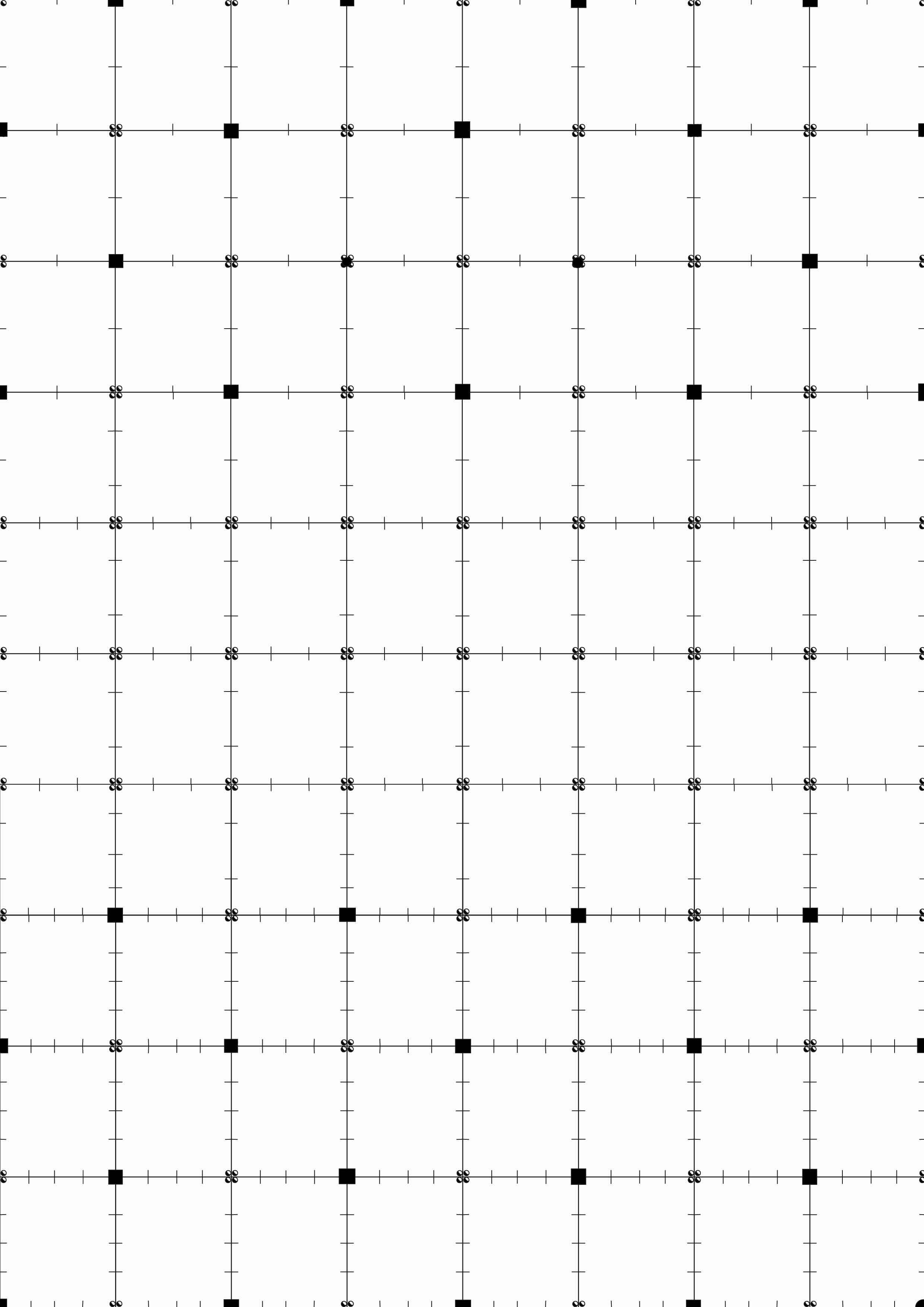 Many squares like above, layed out in a way to make the exquisite corpse 