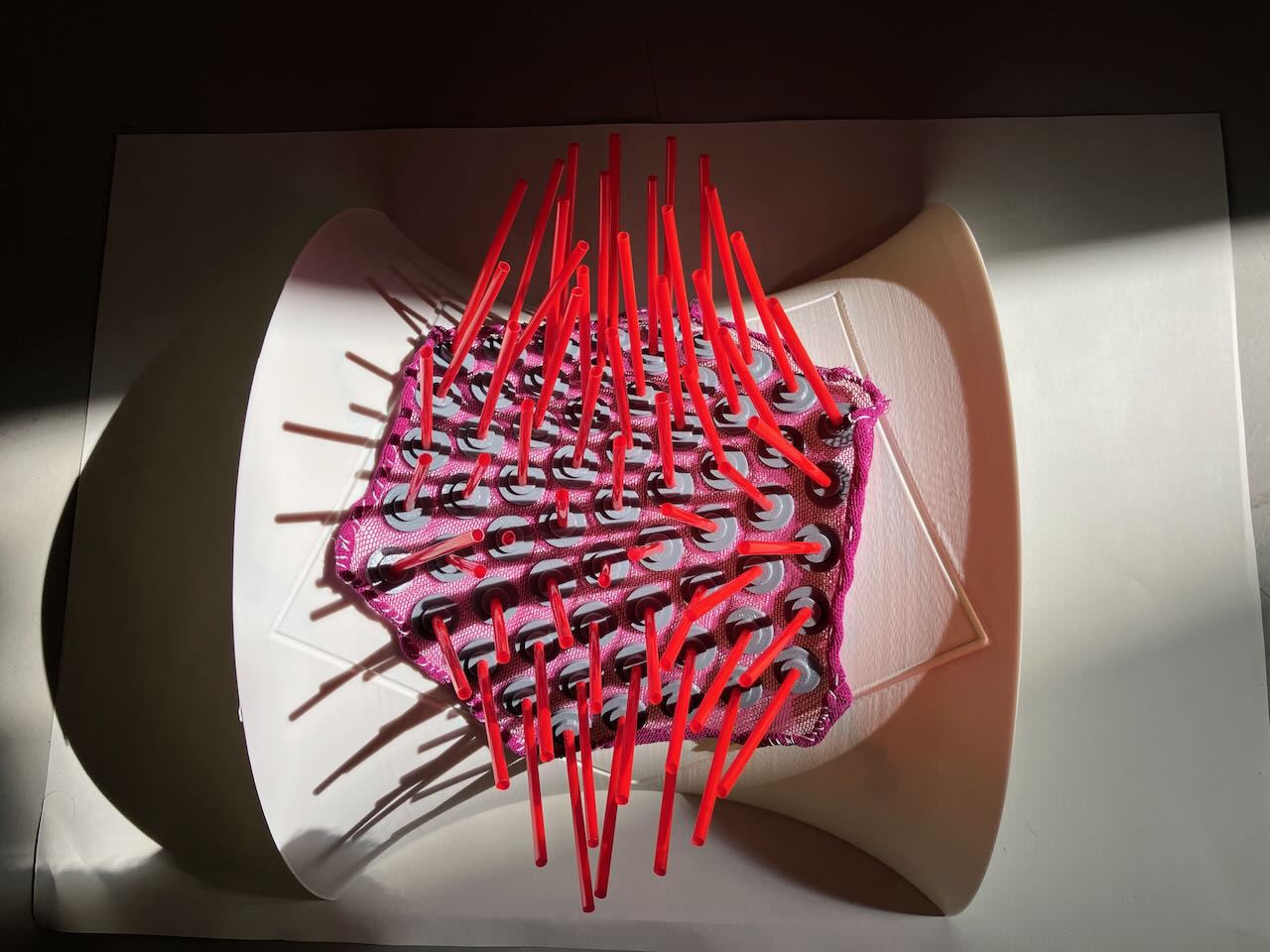 Normal cloth draped over a saddle